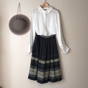 Authentic Vintage German Dirndl W/ Hat & Blouse